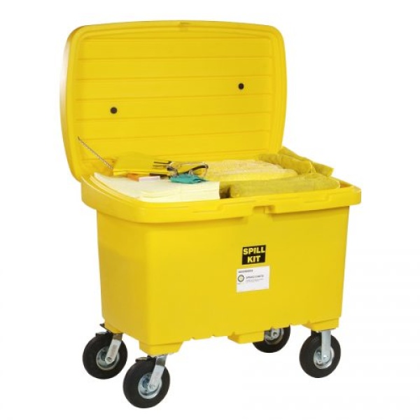 HazMat Spill Cart Kit with 8in Wheels